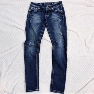 Miss Me Sz 29 Low Rise Distressed Skinny Jeans
